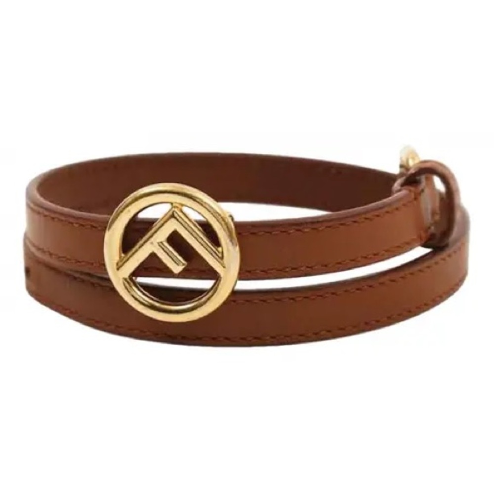 Fendi Leather Bracelet in Tan color